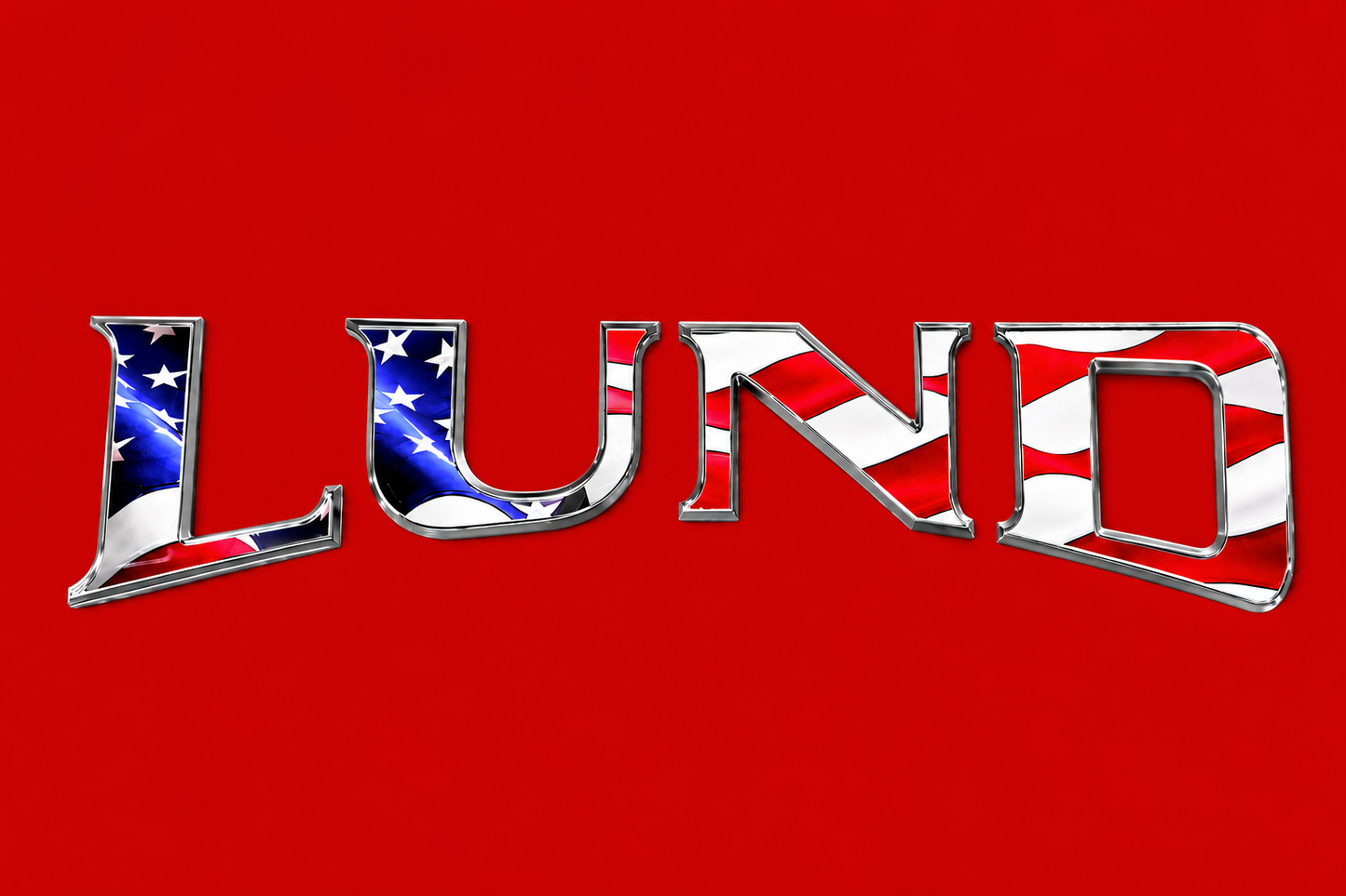 Limited Edition Lund Boats American Flag Raised Decal Set