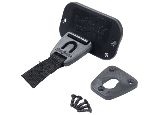 Boat Buckle Retractable Fishing Rod Tie-Down Strap - 2" x 24" - Deck/Gunwale Mount