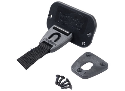 Boat Buckle Retractable Fishing Rod Tie-Down Strap - 2" x 24" - Deck/Gunwale Mount