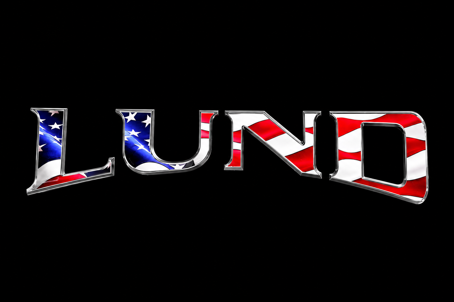 Limited Edition Lund Boats American Flag Raised Decal Set