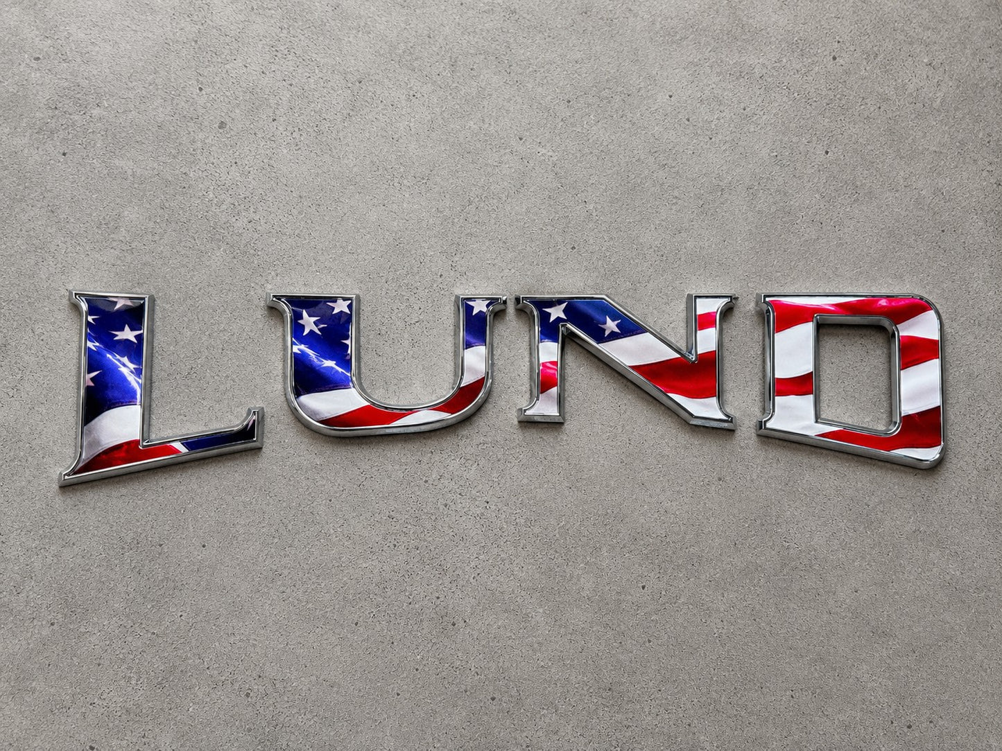 Limited Edition Lund Boats American Flag Raised Decal Set